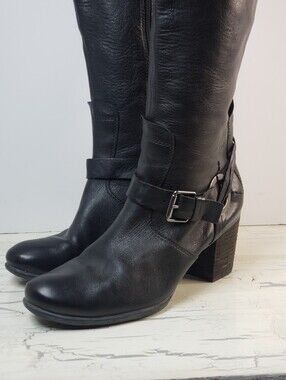 Josef Seibel Tall Black Leather knee-high Boots in Women's size 8.5